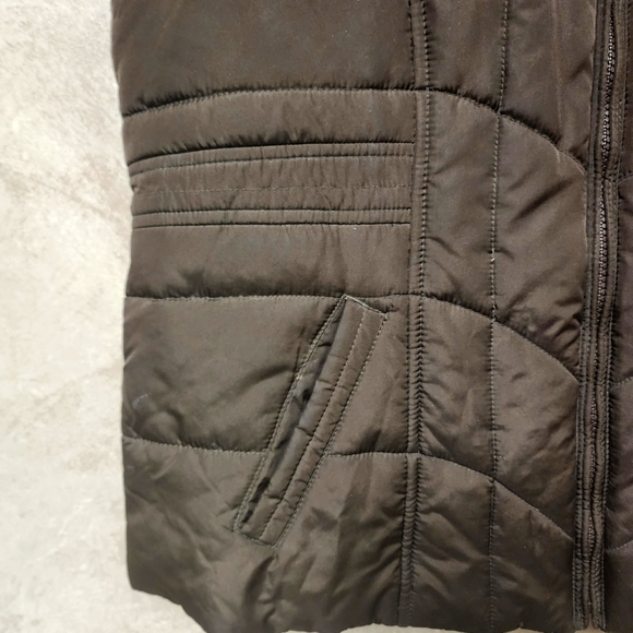 Cg.l.cg Chocolate Brown Puffer Vest With Reversible Under Jacket Size La… - Picture 11 of 13